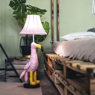 LED Tischleuchte HAPPY LAMPS FOR SMILING EYES "Mingo der Flamingo" Lampen Gr. 1 flammig, Höhe: 78 cm, bunt (rosa und gelb) LED Tischlampen