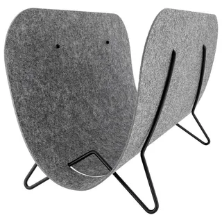 Zeitungsständer, Grau, Schwarz, Kunststoff, Metall, 46x29x22 cm, zusammenfaltbar, Ordnen & Aufbewahren, Zeitungsständer