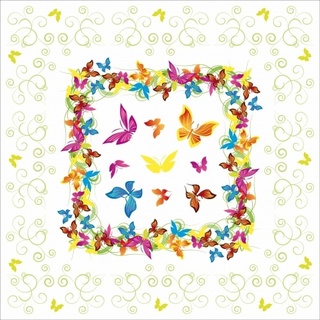 Sovie HOME Tischdecke Papillon aus Linclass® Airlaid 80 x 80 cm, 1 Stück - Frühling Sommer Schmetterling