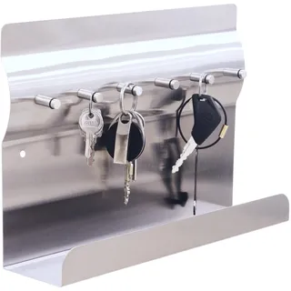 RICOO Schlüsselbrett Edelstahl Schlüsselhalter Schlüssel-Ablage MB6001 Schlüssel-Aufbewahrung Modern Schlüsselboard Schlüsselkasten Magnetisch Notizwand Flur Metall Wand Schlüsselhaken Schlüsselleiste