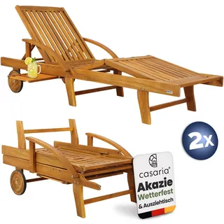 CASARIA Sonnenliege 196 x 60 x 30 cm Holz