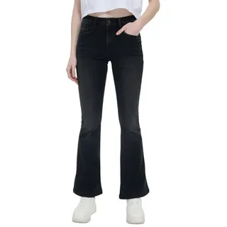 LTB Damen Jeans Novi - High Waist - Flared Fit - Schwarz W27-W34 Stretch, Größe:27W / 30L, Farbe:15193-55201 Oriane Wash - 27W / 30L