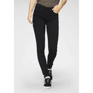 Skinny-fit-Jeans LEVI'S "711 Skinny" Gr. 31, Länge 32, schwarz (black) Damen Jeans Röhrenjeans mit niedrigem Bund