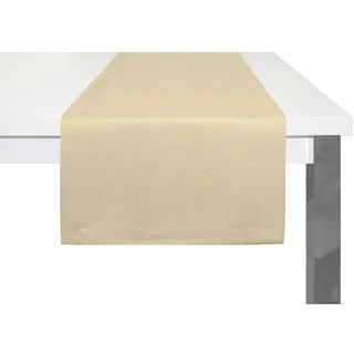 Tischläufer WIRTH "Neufahrn" Gr. 1, grau (taupe), B:40cm L:150cm, Kunstfaser, Tischdecken