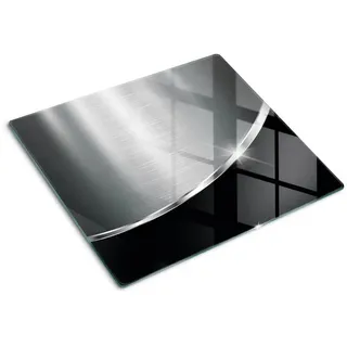Tulup Schneidebrett Textur Glas 1-tlg. 60 x 52 cm Silber