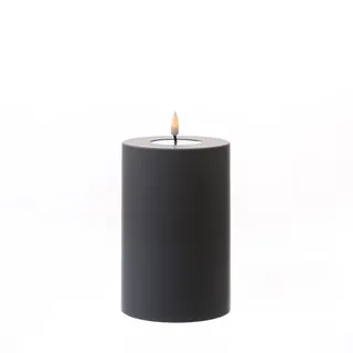 283 LED Kerze MIA Kunststoff für Innen/Außen flackernd H: 15cm D: 10cm outdoor grau - Gr.: onesize
