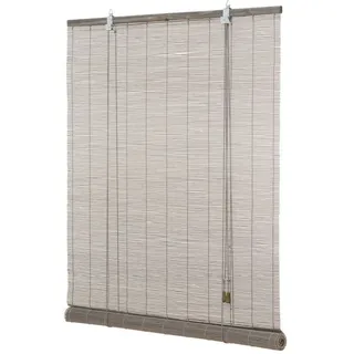 Rollo Bambusrollo Rollo Bambus Afrika Stil Holzrollo Seitenzugrollo, ventanara grau 60 cm x 160 cm