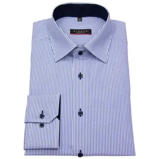 Eterna Langarmhemd Modern Fit Blau 48