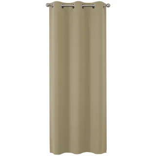 Joydeco Verdunklungsvorhänge 1 Stück,Türvorhang Blickdichte Türgardine,Tür Vorhang mit Ösen Thermo Kälteschutz Hitzeschutz Schallschutz für Schlafzimmer Wohnzimmer(Beige,1xH210xB132)