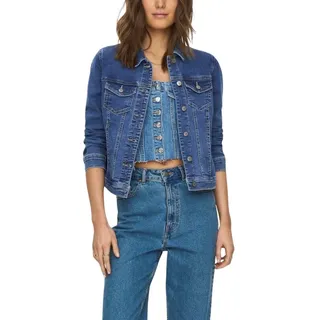 ONLY Damen Jeans-Jacke ONLWonder Life mit Knopfleiste 15243147 medium blue denim XS