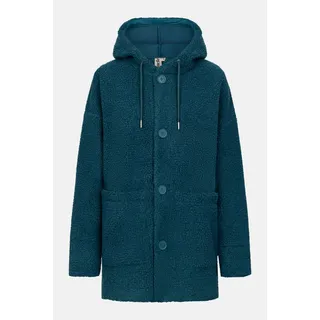 Danefae Fleecejacke Danewillow Damen Petrol Türkis Teddy Kapuze