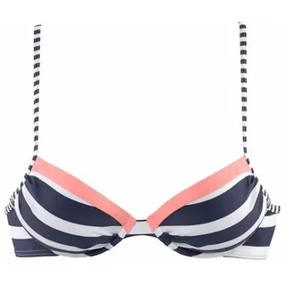 KangaROOS Push-Up-Bikini-Top Damen marine-weiß Gr.38 Cup C