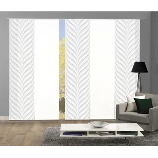 Schiebegardine HOME WOHNIDEEN "MURRAY 5er SET" Gr. 1, grau, B:60cm H:245cm, Polyester, Gardinen, Schiebevorhang Digidruck 5er Set MURRAY
