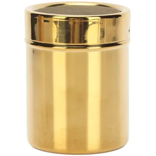 QANYEGN Gold Zucker Shaker, Goldene Pfefferstreuer, Goldene Edelstahl Puderzuckerstreuer Geeignet für Puderzucker, Kaffeepulver, Salz, Pfeffer
