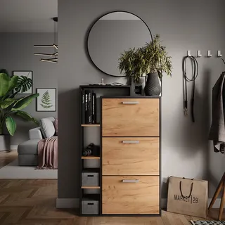 Vicco Orlando 80 x 128,3 x 24,2 cm mit 3 Fächern braun