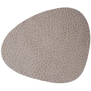 Lind DNA Glasuntersetzer Curve Recyceltes Leder Hippo Anthrazit-Grau, Maße: 11cm x 13cm, 98863