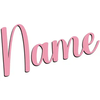 Personalisierter 3D Schriftzug individuelles Namensschild Türschild Wanddekoration Acryl Rosa verschiedene Größen und Schriftarten
