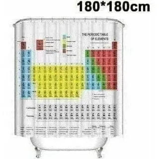 Lablanc Duschvorhang – Wasserdicht, Digitales Periodensystem – 180 X 180 Cm