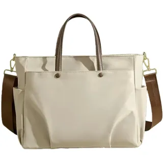 Fryloo Handtasche Damen-Laptoptasche – 15,6-Zoll-Aktentasche Mit Großem Fassungsvermögen, Schulter- Und Umhängegurt, Tragbare Tragetasche Hülle-khaki-15 Zoll