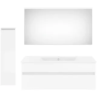 Puris Badezimmer Get2You, Weiß Hochglanz, Holzwerkstoff, 2 Schublade(n) Schubladen, 150 cm, Goldenes M, Made in Germany, hängend, Badezimmer, Badmöbelsets & Badmöbelserien, Badmöbel-Sets