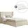 120 x 200 cm Beige mit Matratze H3