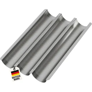 Wellgro Baguette-Blech für 3 Baguettes 38,5 x 28,5 x 4 cm