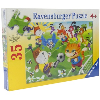 Ravensburger Puzzle Fußball Spaß Freude Tiere Soccer Fun 086559 35 Teile 21 x...