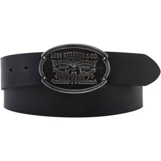 Levi's® Ledergürtel Billy Plaque Belt mit markanter Koppelschließe schwarz 95