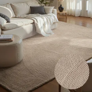 HANSE HOME Calmio Wollteppich 200 x 300 cm Hellbeige
