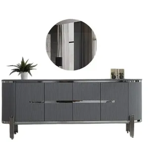 Xlmoebel Sideboard Luxuriöses graues Sideboard aus Holz für Esszimmer (1 St., Sideboard), Hergestellt in Europa grau