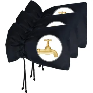 Abdeckung Für Außenwasserhahn, Gemütliche Wasserhahnabdeckung Zum Schutz Vor Frost Im Winter, Wasserdichte Gartenwasserhahn-abdeckung, 22 Cm X 18 Cm (3 Stück Schwarz)