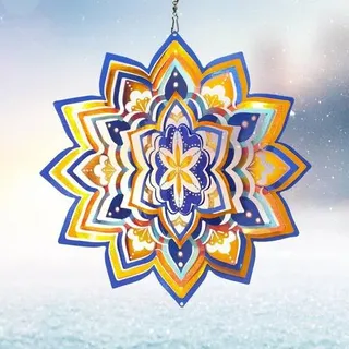 Windspiel Mandala Sternenhimmel 30,5 cm Edelstahl 3D kinetisch