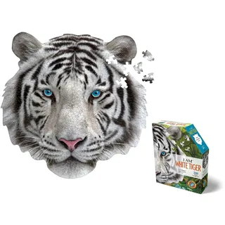 Madd Capp Shape Puzzle, Konturpuzzle weißer Tiger, 300 Teile, für Erwachsene und Kinder
