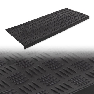 Floordirekt Gummi-Stufenmatten für außen Madras | Gummimatten Außenbereich, wetterfest & widerstandsfähig | In 2 Größen | Treppenmatten für außen (65 x 25 cm)