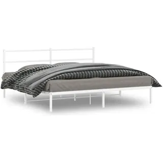 vidaXL Bettgestell 180 x 200 cm Weiß