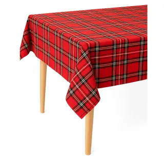 texpot Tischdecke 130 x 250 cm Schottenkaro rot Tartan kariert 100% Polyester
