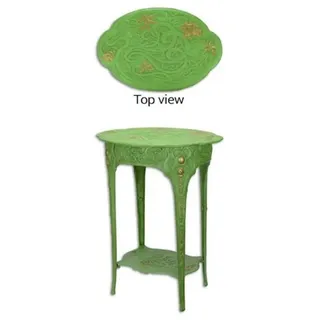 Decoratie Blumentisch Beistelltisch Jugendstil Gusseisen grün 60,4 x 46,6 cm