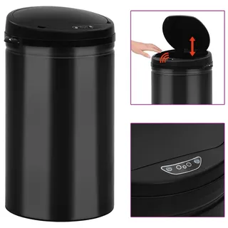 vidaXL Automatischer Sensor-Mülleimer 40 l Schwarz