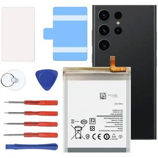 qoutmcuy Original Samsung Ersatzakku Accu für Samsung Galaxy S23 Ultra S918B Batterie 5000mAh mit Klebestreifen Inkl. Einbauwerkzeug