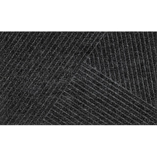 Esposa FUßMATTE Dune Stripes dark grey, Dunkelgrau, Textil, Streifen, rechteckig, 45x75 cm, Made in EU, rutschfest, für Fußbodenheizung geeignet, lichtunempfindlich, Teppiche & Böden, Fuß & Stufenmatten, Fußmatten