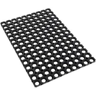 Fußmatte »Gummi Ringmatte«, rechteckig, Schmutzfangmatte, In- und Outdoor geeignet, besonders robust, 27010445-16 schwarz 15 mm