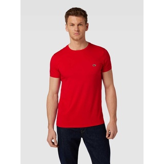 T-Shirt in unifarbenem Design Modell 'Supima', Rot, XL