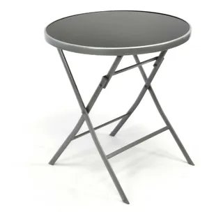VCM Gartentisch Ø 70 x 70 cm Braun