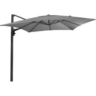 Lesli Living Sonnenschirm Lesli Living Ampelschirm "Virgo Up" Grey 3x3 m mit UV-Schutz 50+