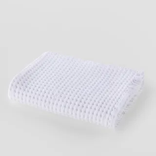 La Redoute Interieurs Handtuch Tifli, Waffelpikee Aus Baumwolle Weiss