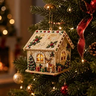 Diamond Painting Weihnachten,3D Holz Weihnachtsdorf Weihnachtshaus | Diamond Painting Erwachsene,DIY Diamant Painting Weihnachtsstadt Weihnachtsbaumschmuck,Malen nach Zahlen Geschenk