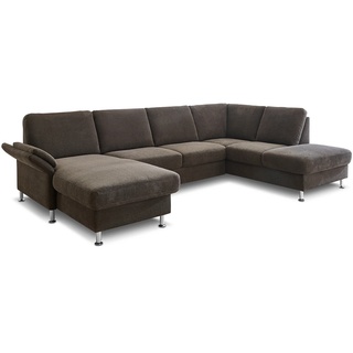 ComfortPlan Wohnlandschaft Vairo S Stoff Braun Espresso