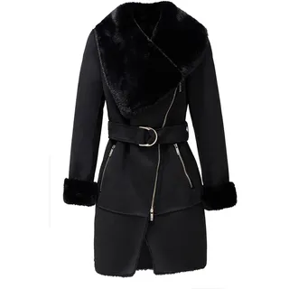 SALSA JEANS Shearling Mantel - Black - L