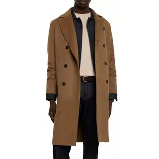 Loro Piana Langmantel Winton Doppelreihiger Pure Kaschmir Mantel handgefertigtem Kaschmir, Rain System®-Behandlung braun S