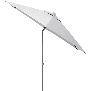 Kettler EASY PUSH Schirm Schirm Ø 270 cm, UPF 50+, anthrazit matt/ hellgrau, Aluminium/Polyester mit PU Beschichtung